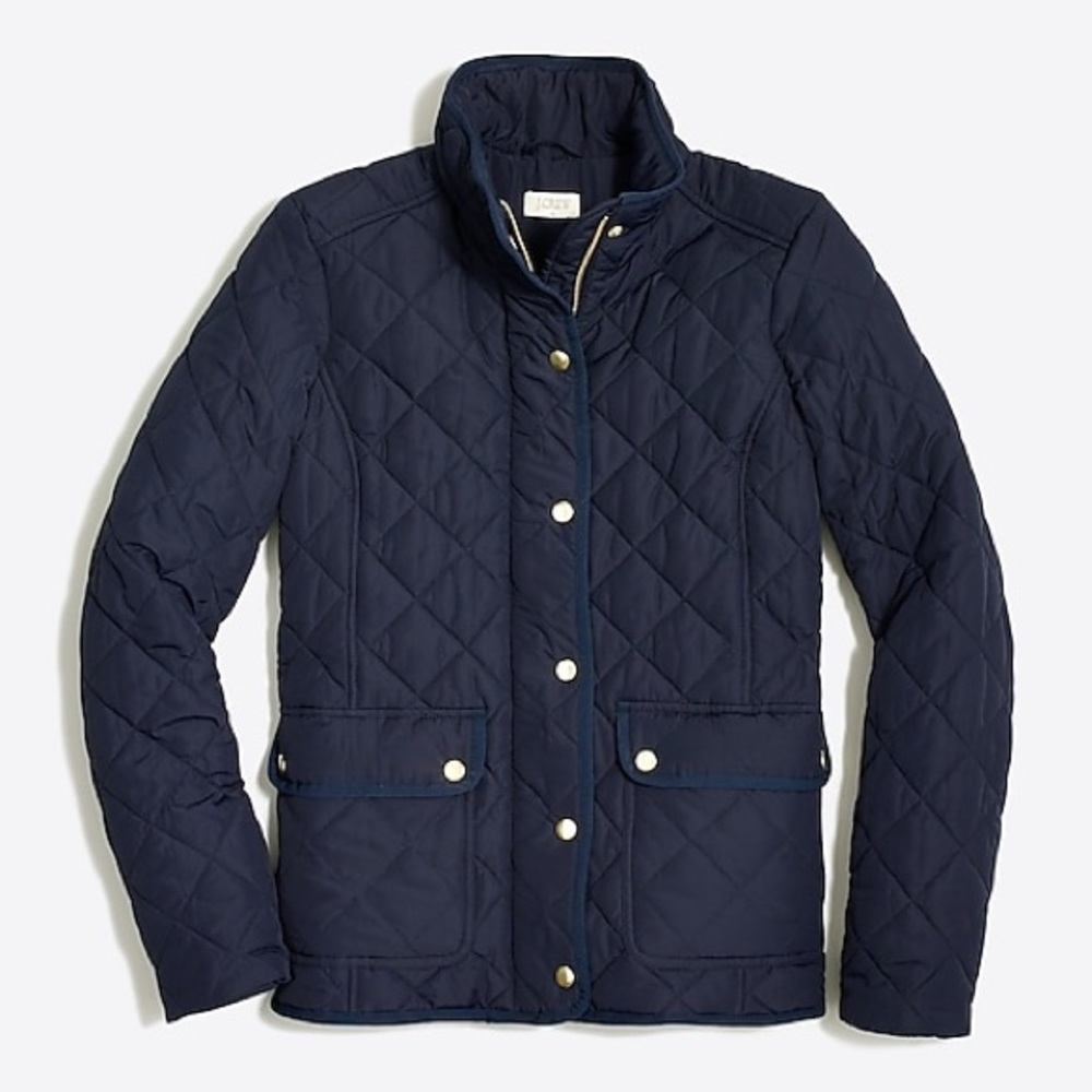 J. Crew Quilted Jacket, Navy Blue, size XS